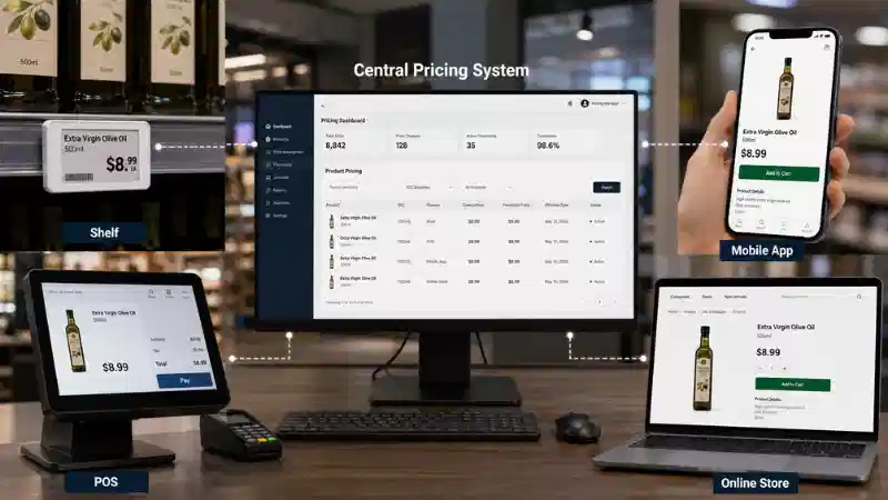 ثبات قیمت Omnichannel: نحوه همگام سازی قفسه، POS، برنامه و قیمت های آنلاین