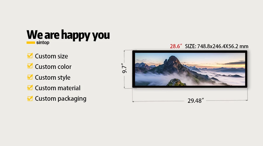28 .6 Inch Bar Display Digital Signage 28 .6 Inch Bar Display Digital Signage